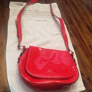 Kate Spade-Red Patent Leather-Shoulder Bag